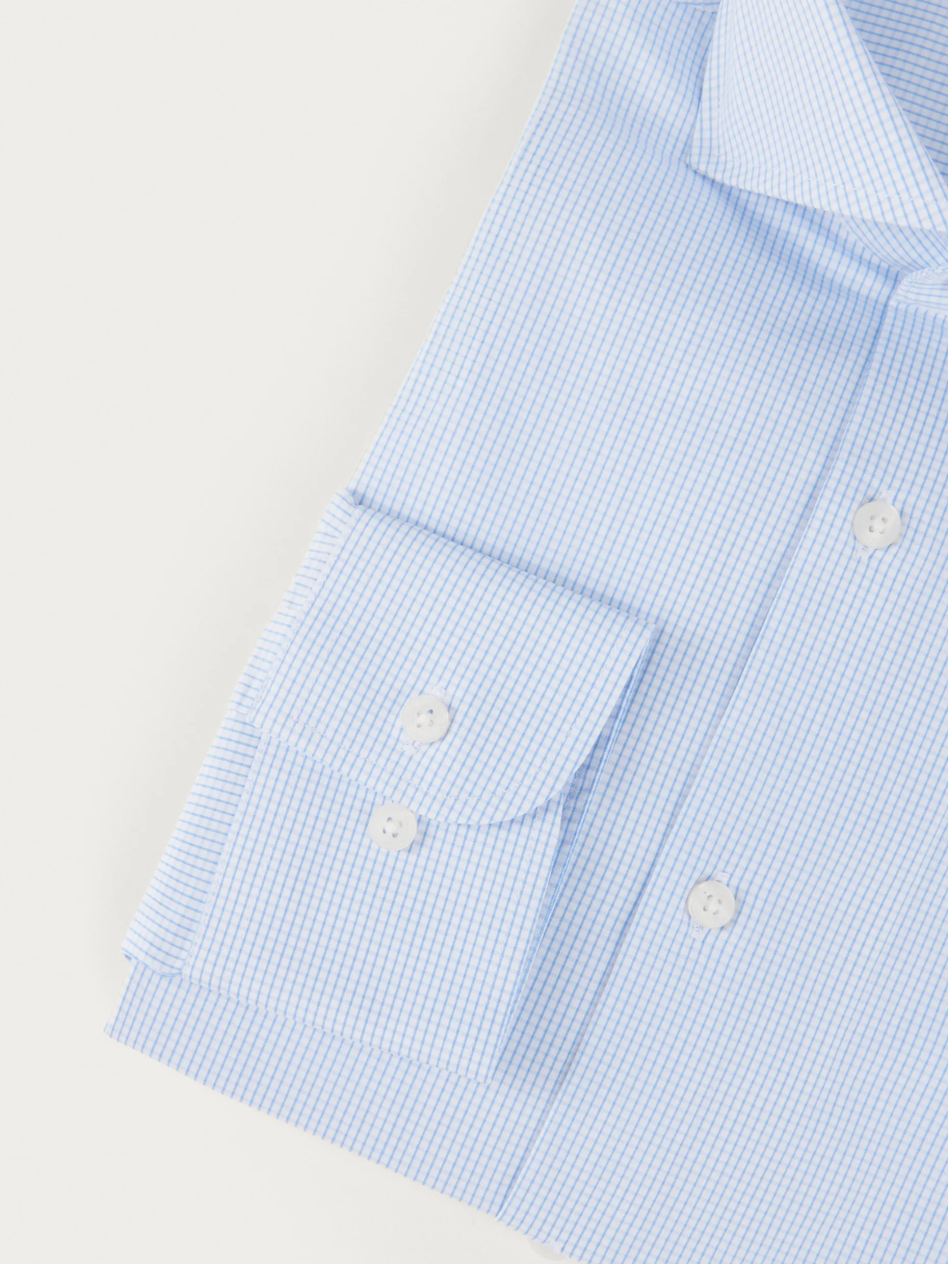 CAMISA COMFORT MICROCUADRO CELESTE