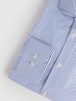 CAMISA COMFORT RAYAS AZUL