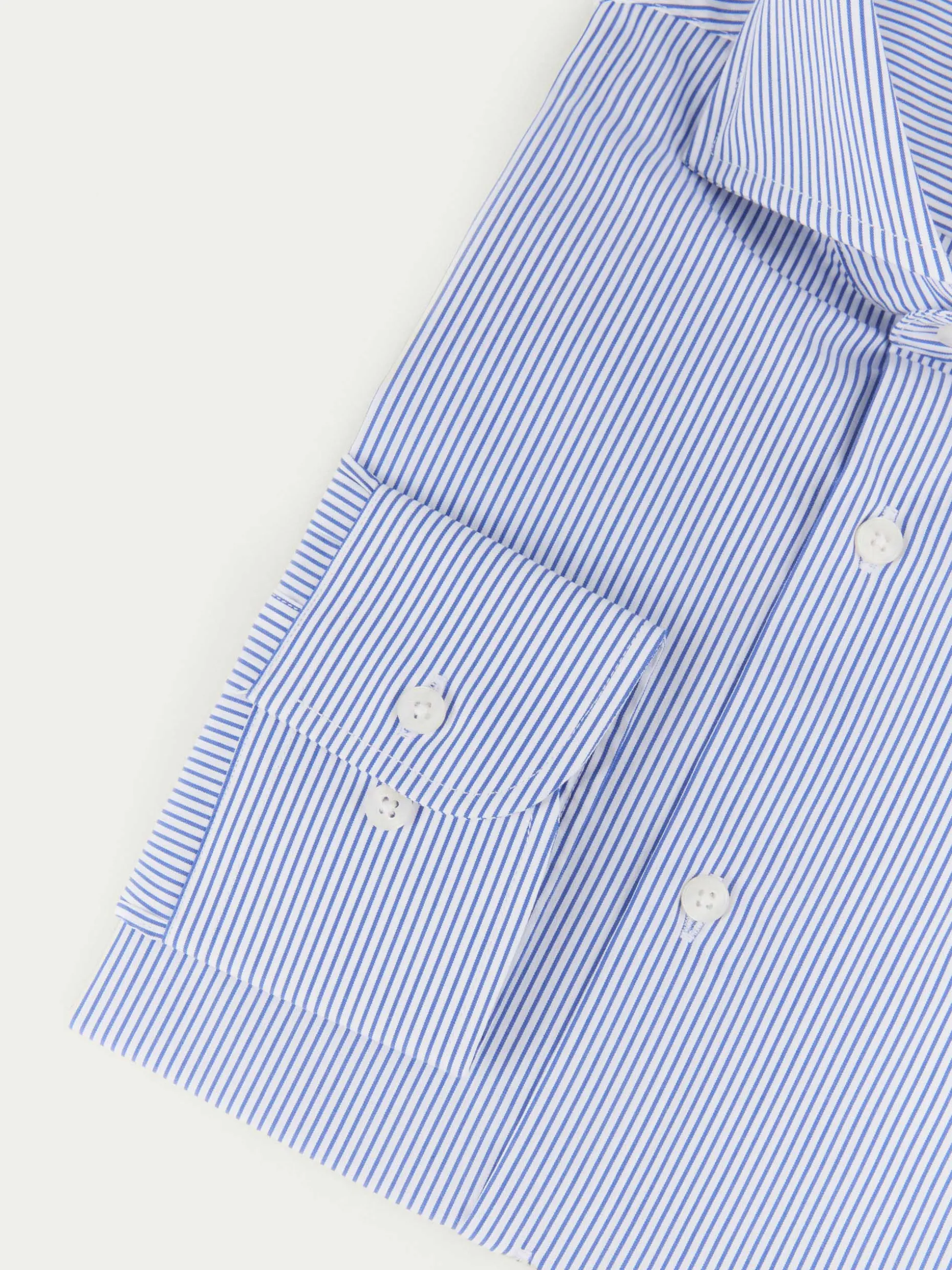 CAMISA COMFORT RAYAS AZUL