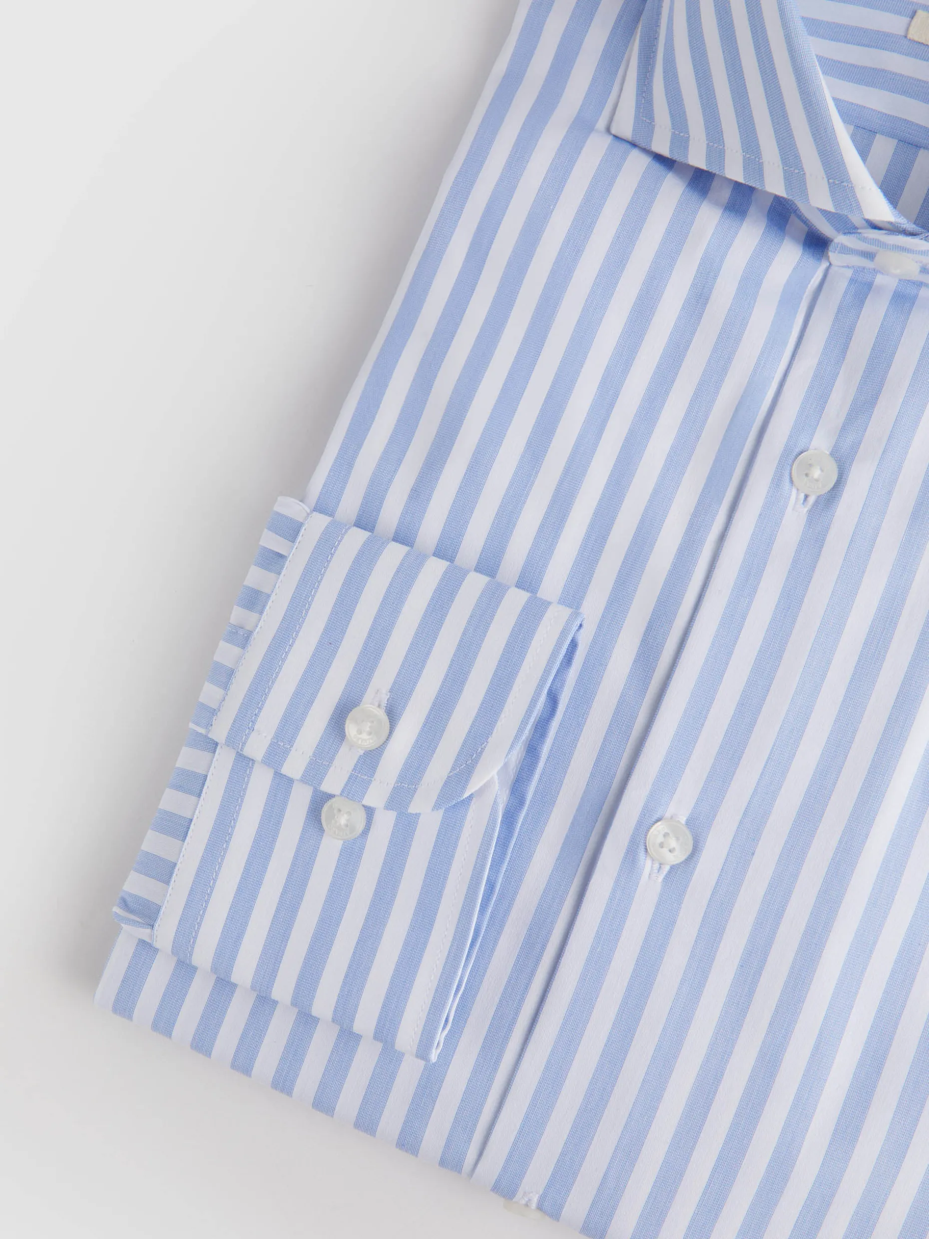 CAMISA COMFORT RAYAS CELESTE