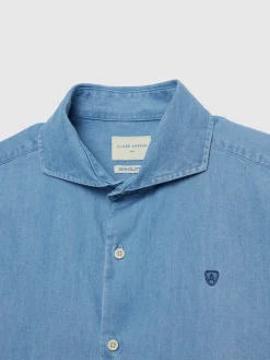 CAMISA DENIM JACK AZUL MARINO
