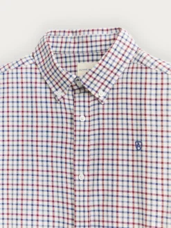 CAMISA FLANNEL CHECKS BURDEOS