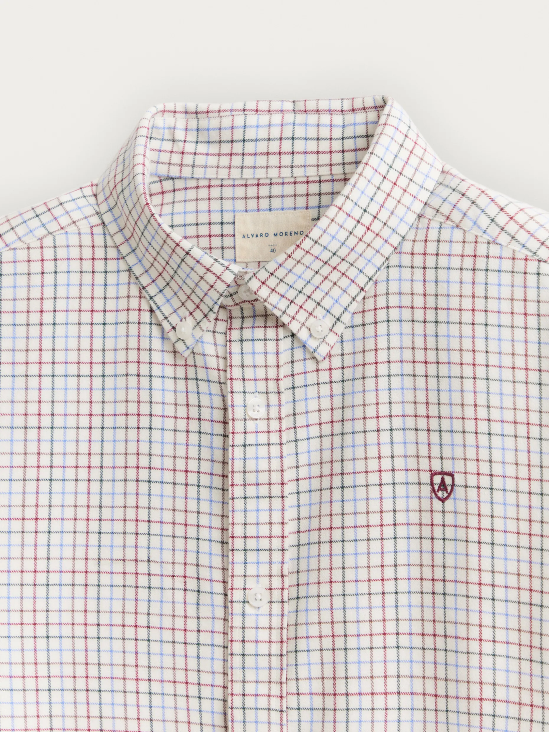 CAMISA FLANNEL CHECKS BURDEOS