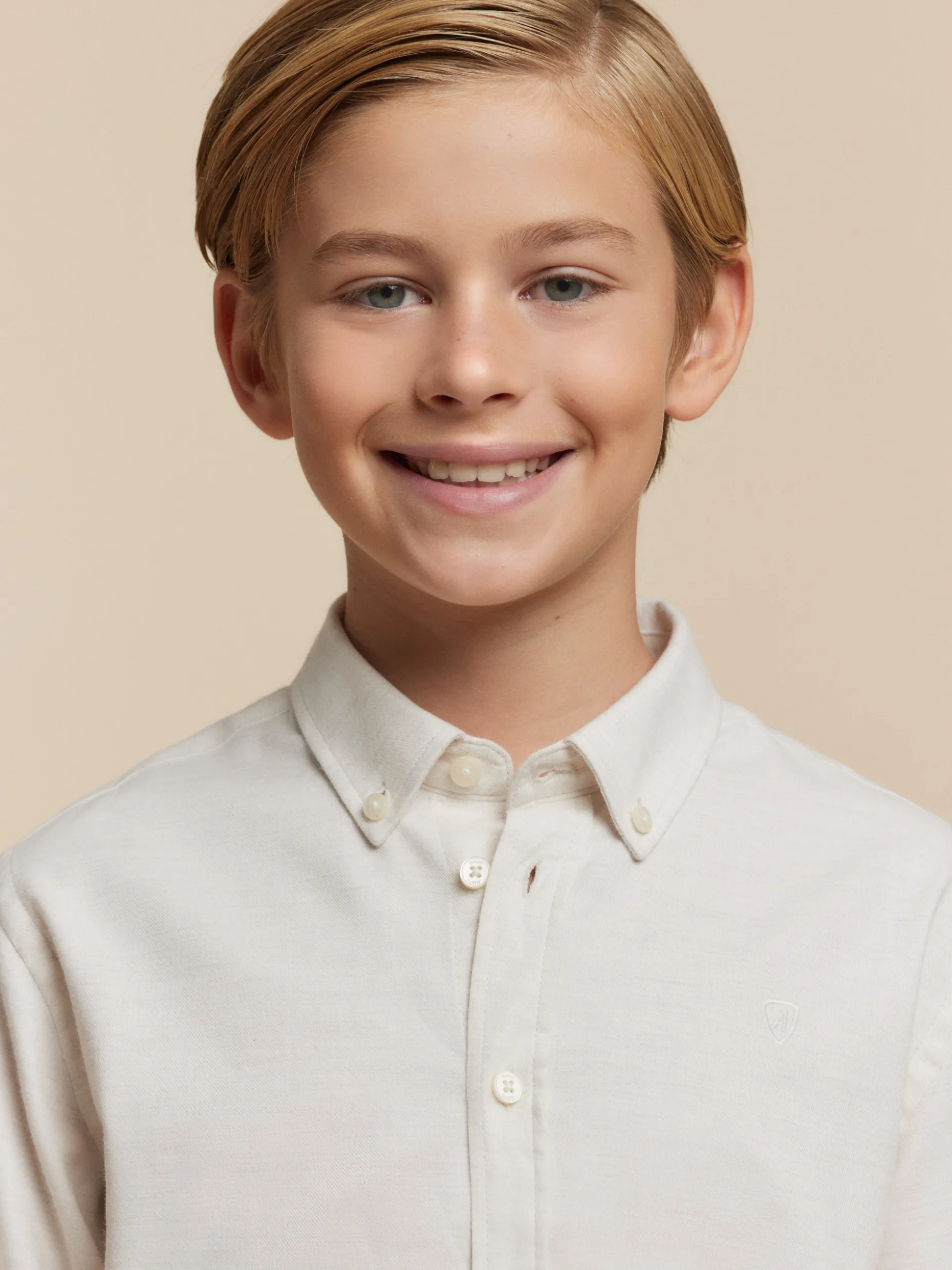 CAMISA FLANNEL TWILL KIDS CRUDO