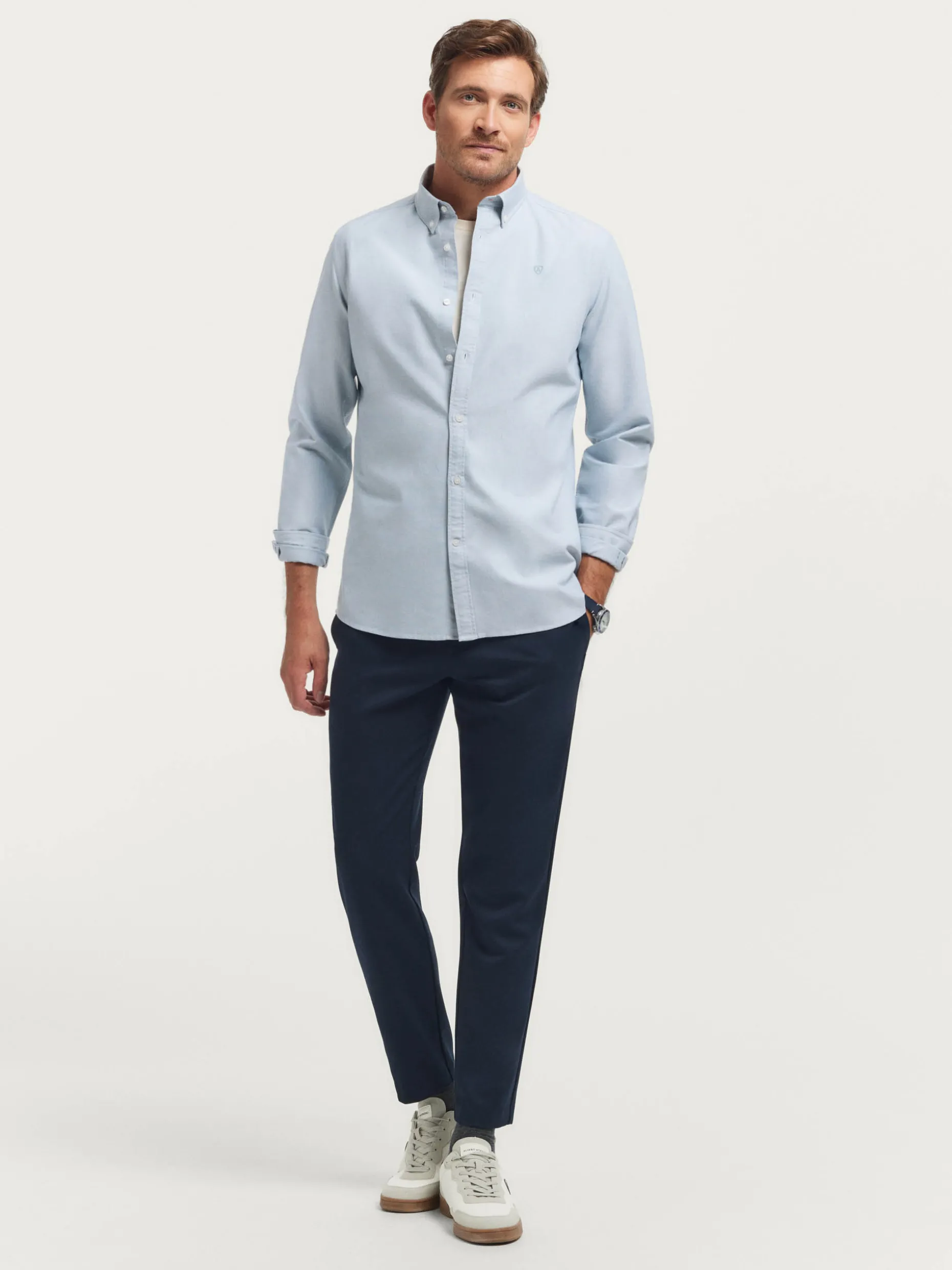 CAMISA OXFORD SOLID AZUL