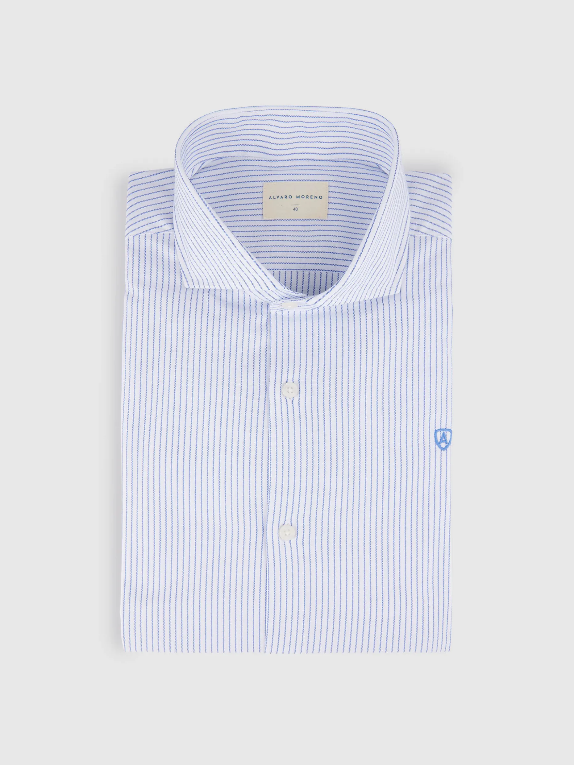 CAMISA P. POINT RAYAS AZUL