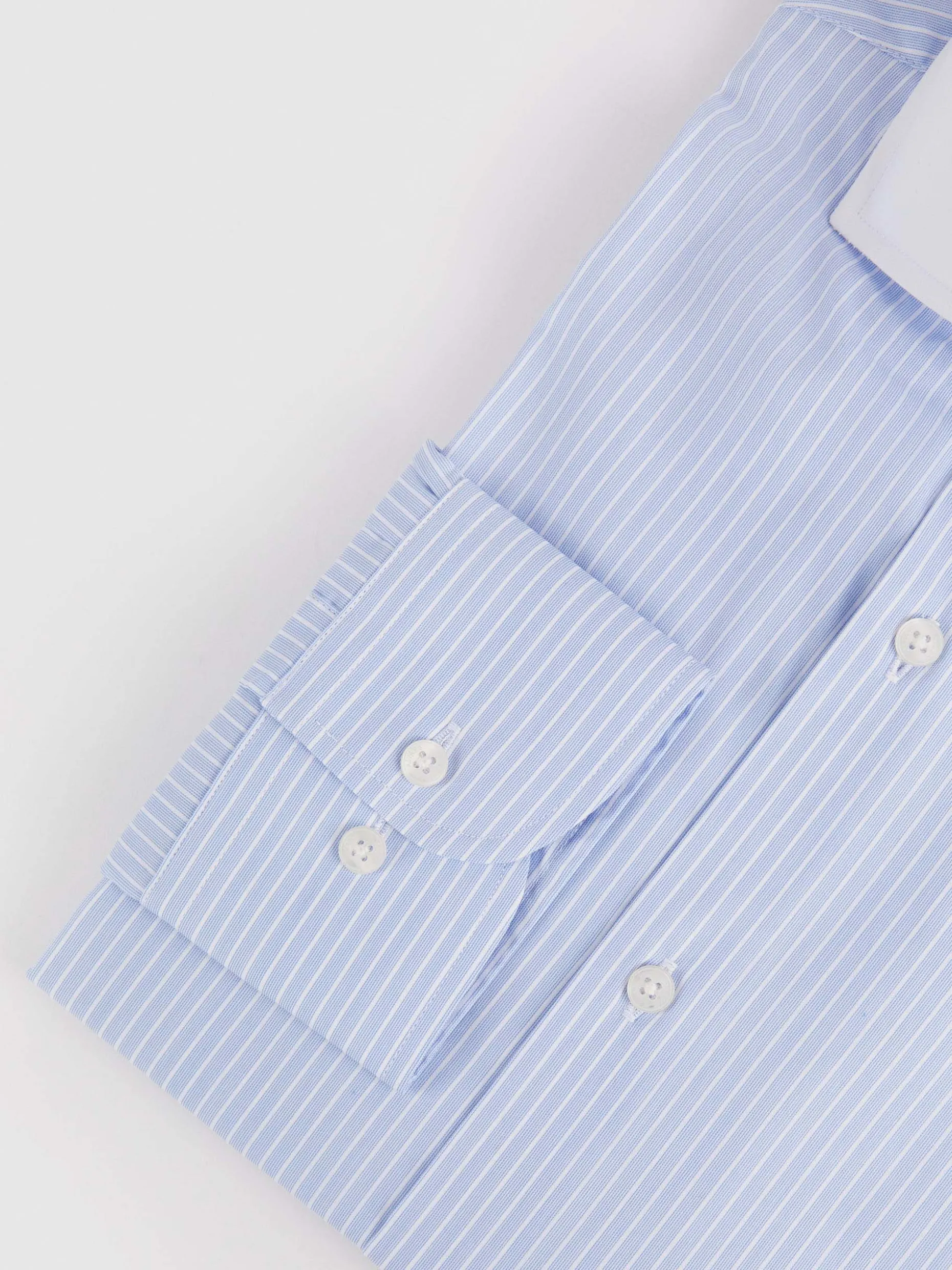 CAMISA RAYAS C. BLANCO CELESTE