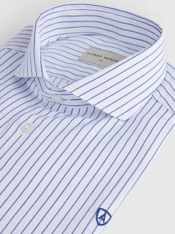 CAMISA RAYAS ESTRUCTURA AZUL