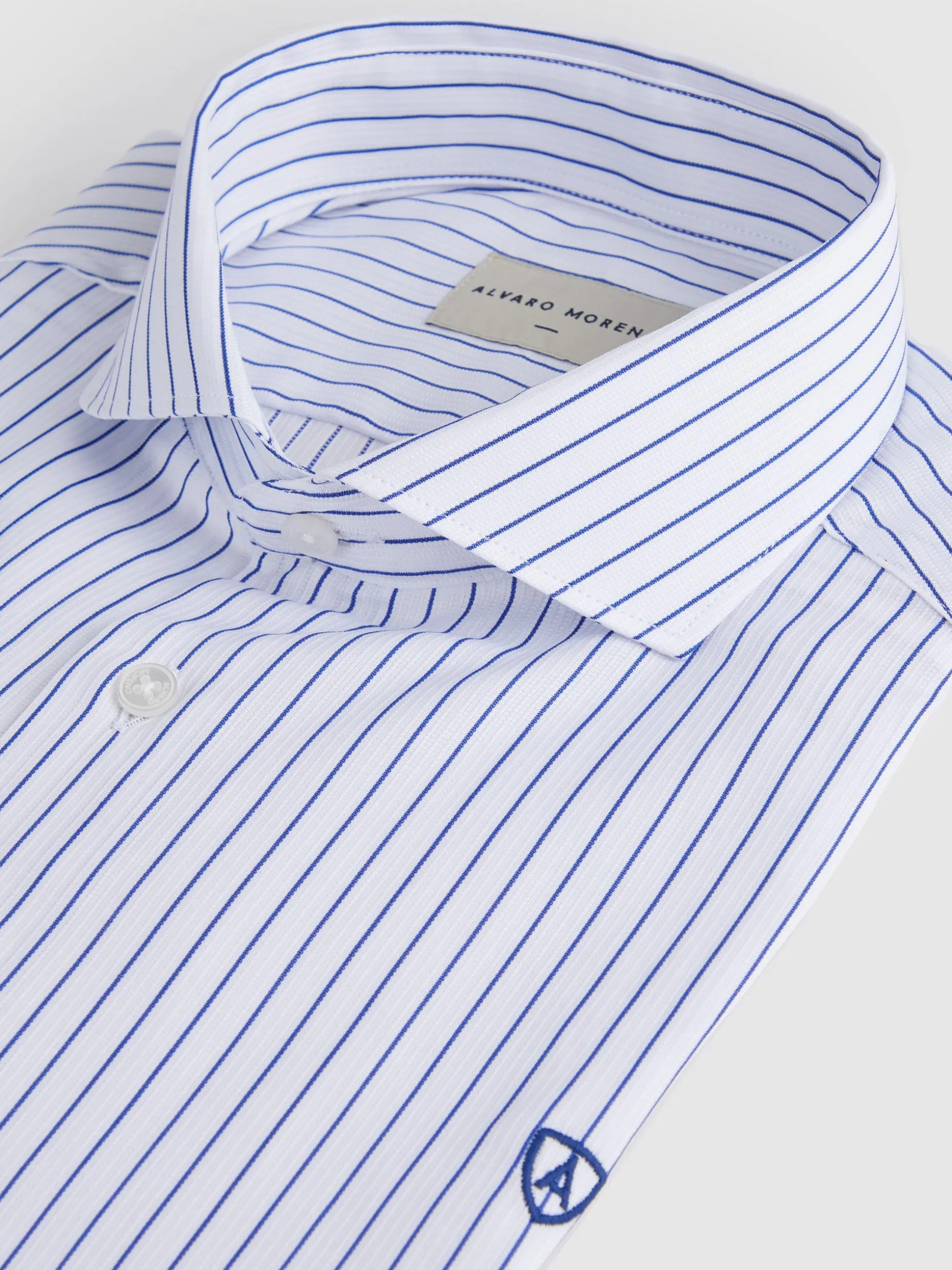 CAMISA RAYAS ESTRUCTURA AZUL