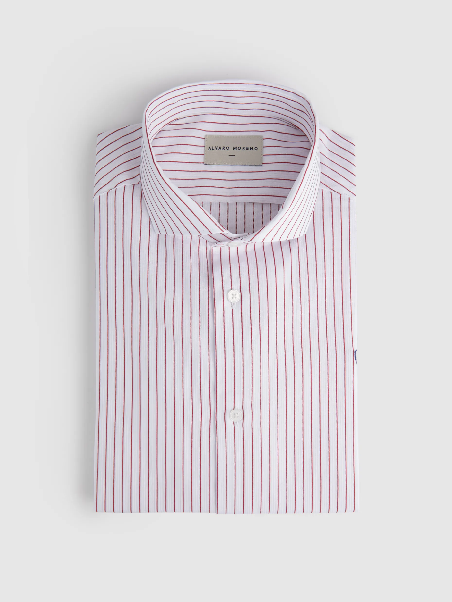 CAMISA RAYAS ESTRUCTURA ROJO
