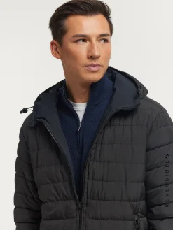 CAZADORA RATCHED REVERSIBLE AZUL MARINO | MARRÓN