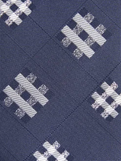 CORBATA JACQUARD MF AZUL MARINO