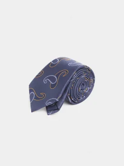 CORBATA JACQUARD MF AZUL MARINO