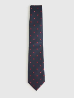 CORBATA JACQUARD MF AZUL MARINO