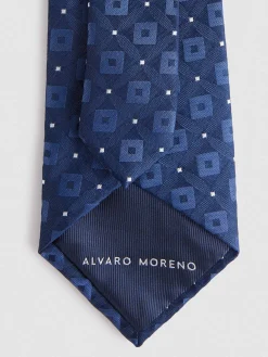 CORBATA JACQUARD MF AZUL MARINO
