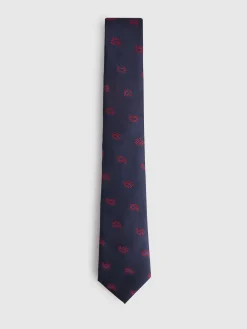 CORBATA JACQUARD MF AZUL MARINO