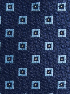 CORBATA JACQUARD MF AZUL MARINO