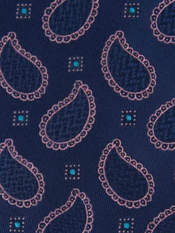 CORBATA JACQUARD MF AZUL MARINO