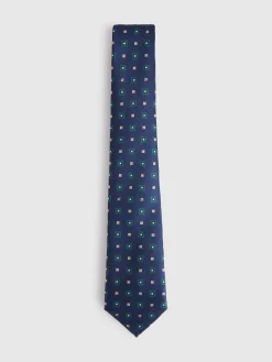 CORBATA JACQUARD MF AZUL MARINO