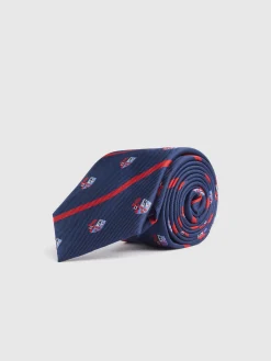CORBATA JACQUARD MF AZUL MARINO