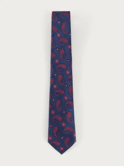 CORBATA JACQUARD MF AZUL MARINO