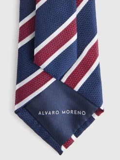 CORBATA JACQUARD MF AZUL MARINO