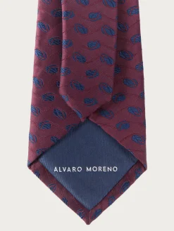 CORBATA JACQUARD MF BURDEOS