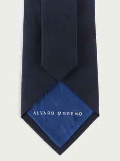 CORBATA LISA MATE AZUL MARINO