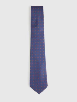 CORBATA PRINTED AZUL MARINO