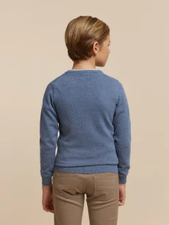 JERSEY ROUND NECK KIDS AZUL