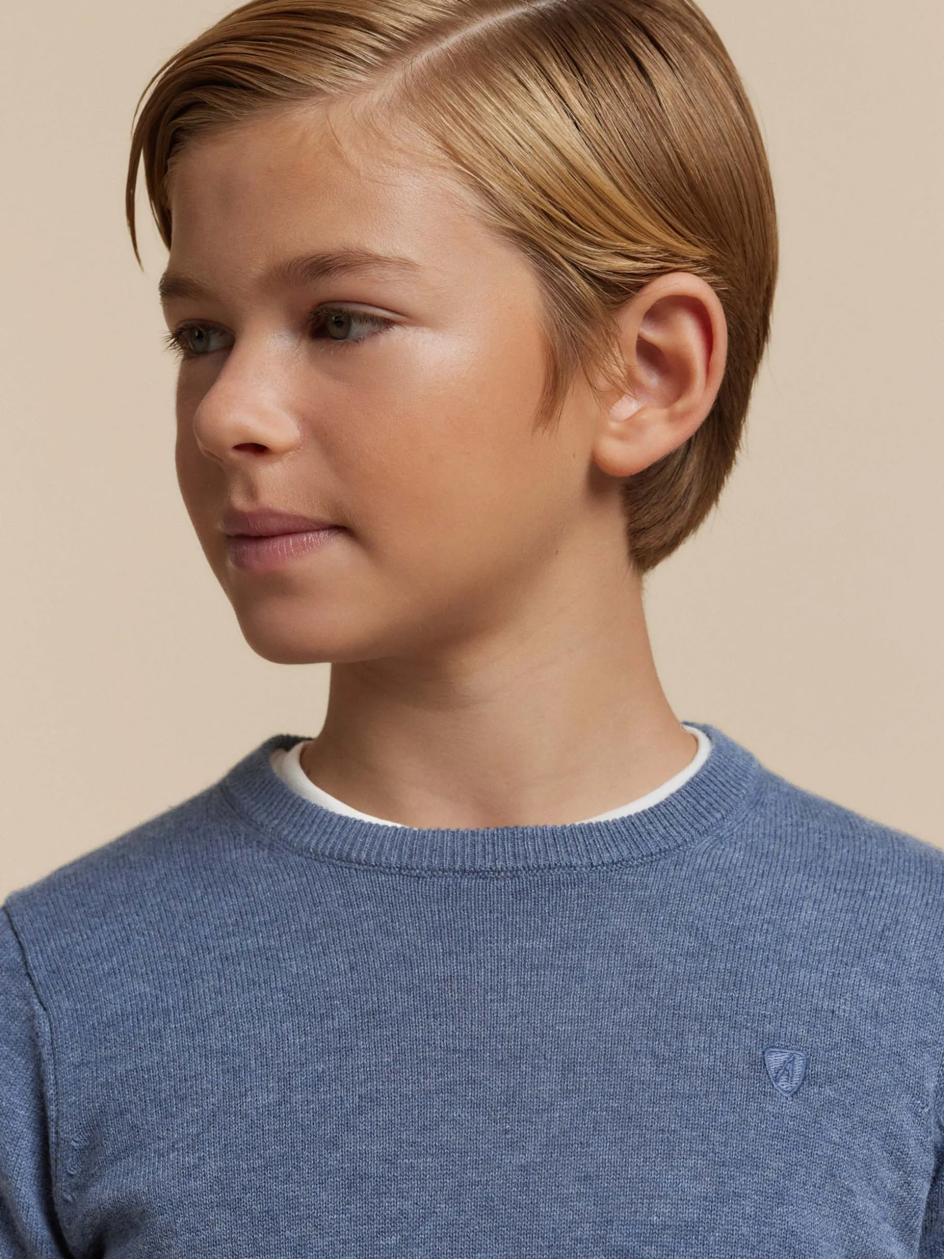 JERSEY ROUND NECK KIDS AZUL