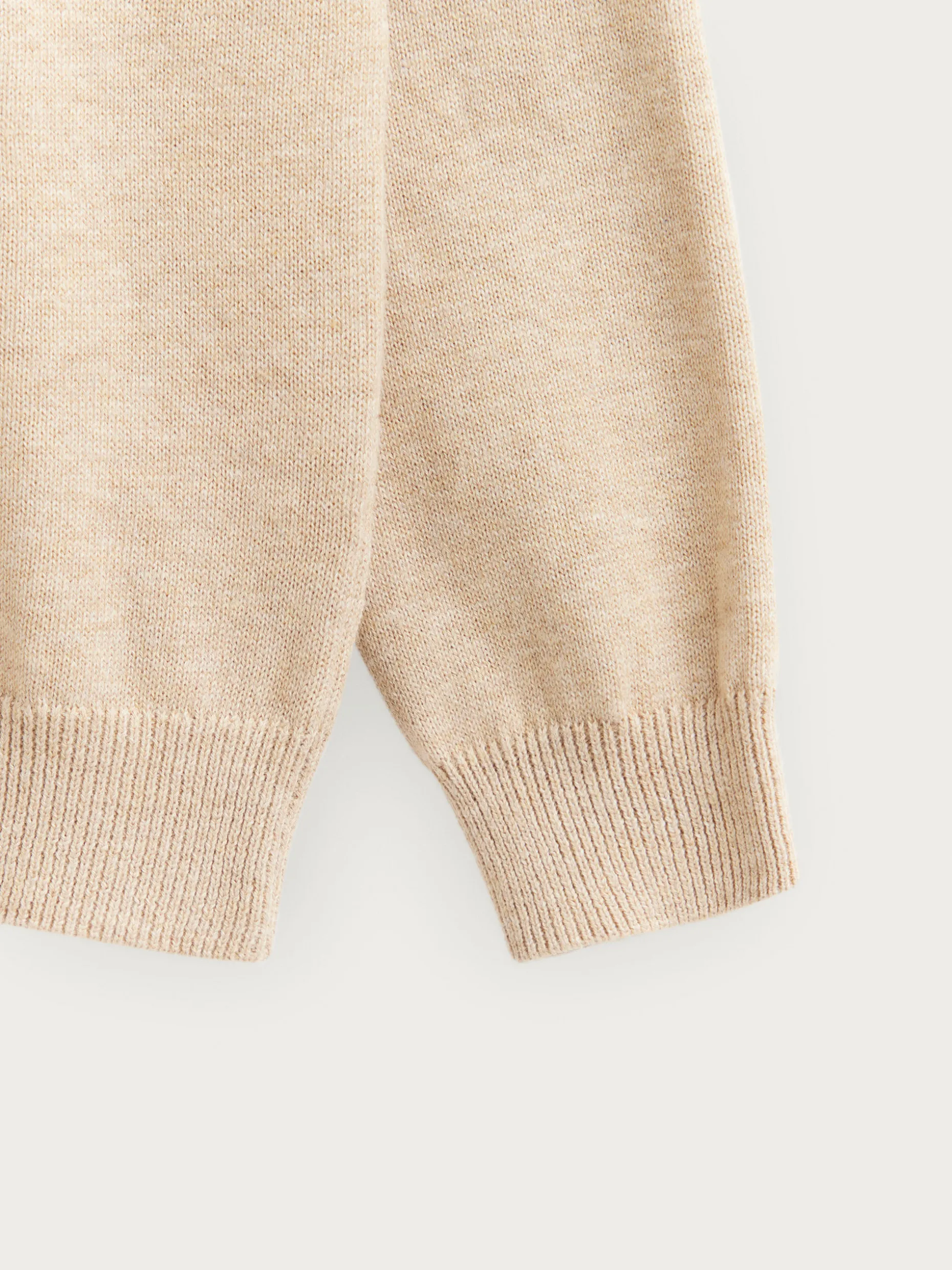 JERSEY ROUND NECK KIDS CAMEL