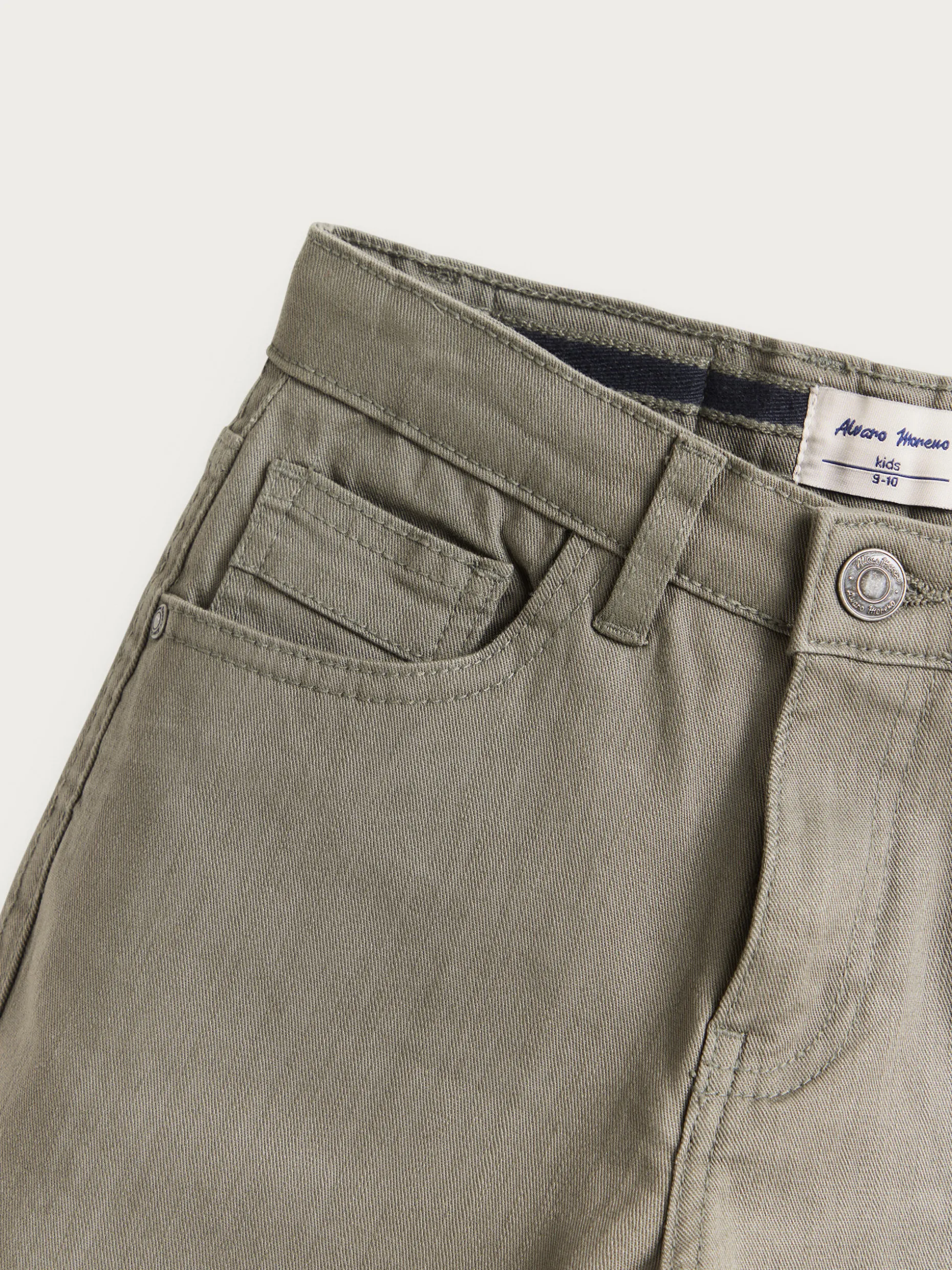 PANTALON 5 POCKETS KIDS VERDE