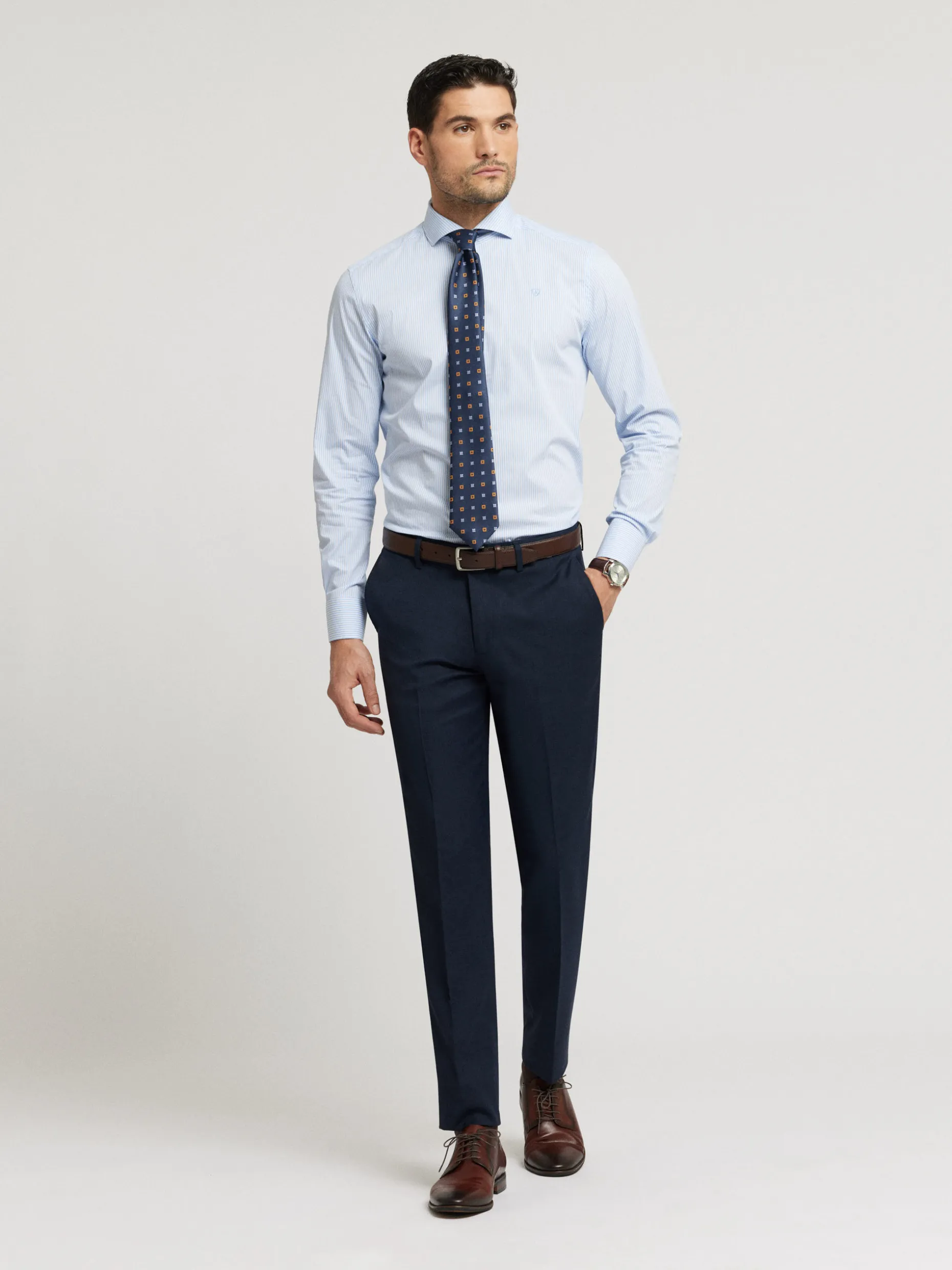 PANTALON FIL A FIL AZUL MARINO