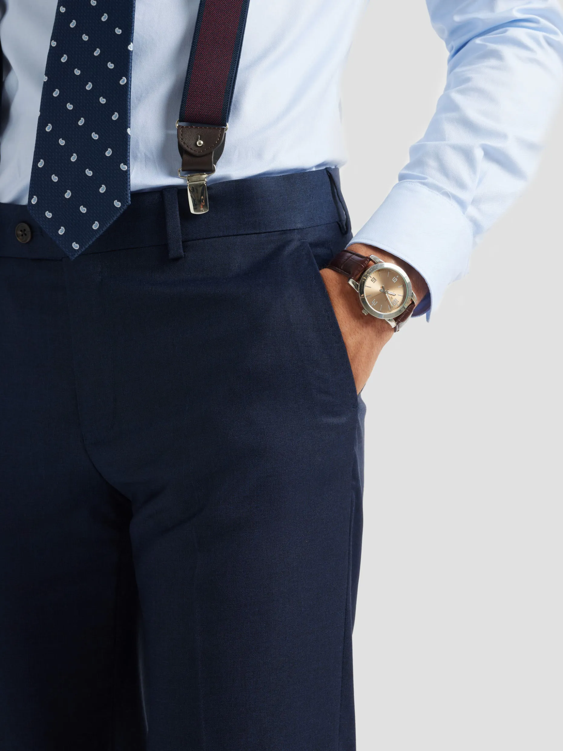 PANTALON FIL A FIL AZUL MARINO