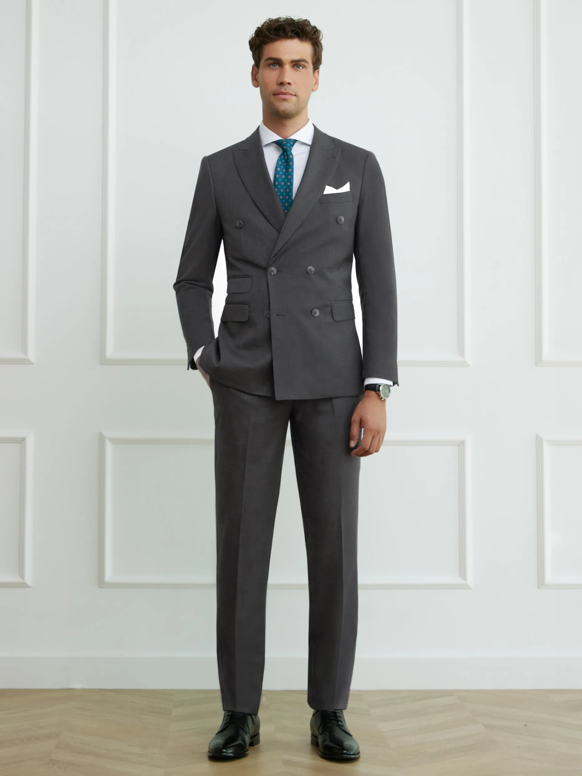 PANTALON FIL A FIL CRUZADO GRIS