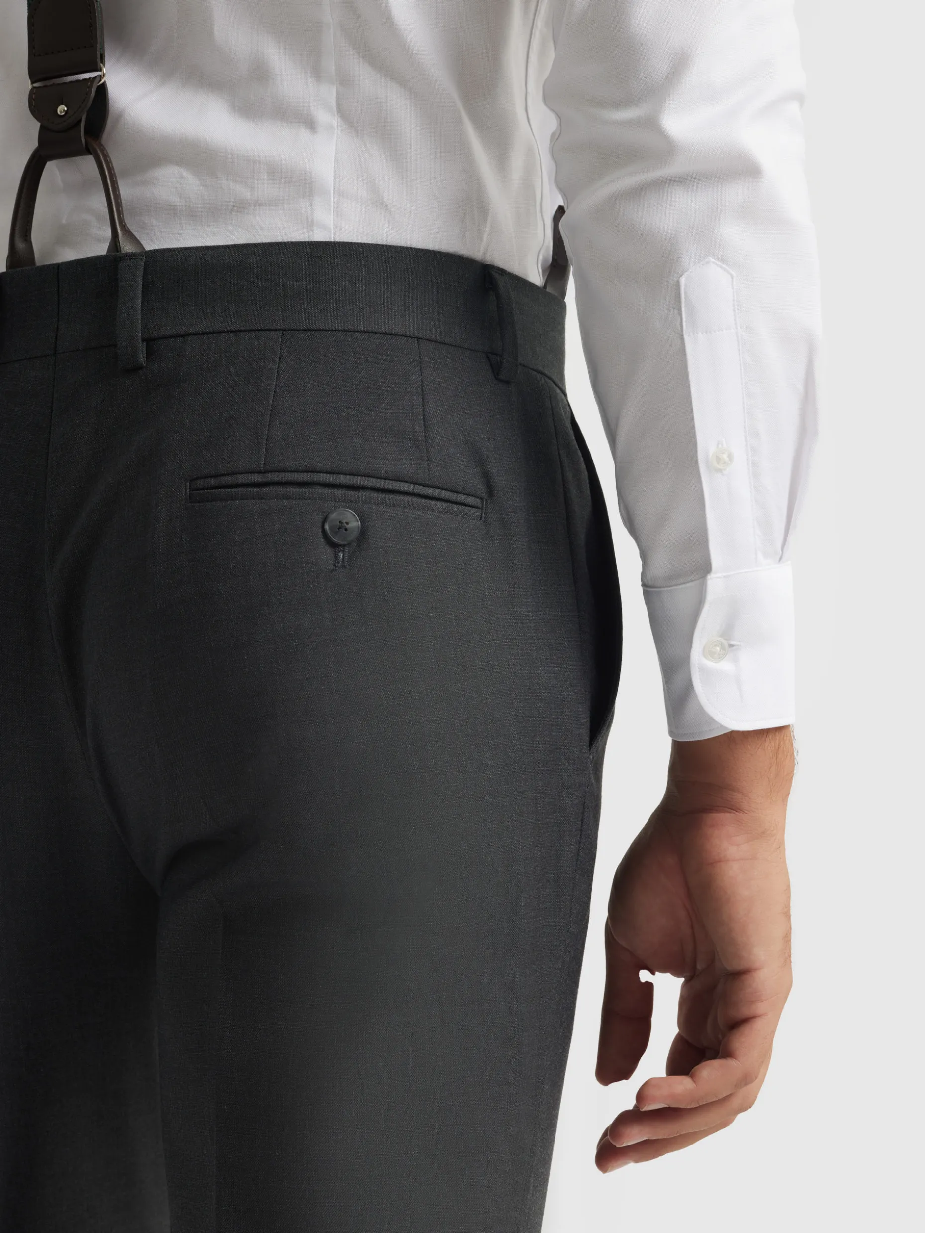 PANTALON FIL A FIL CRUZADO GRIS