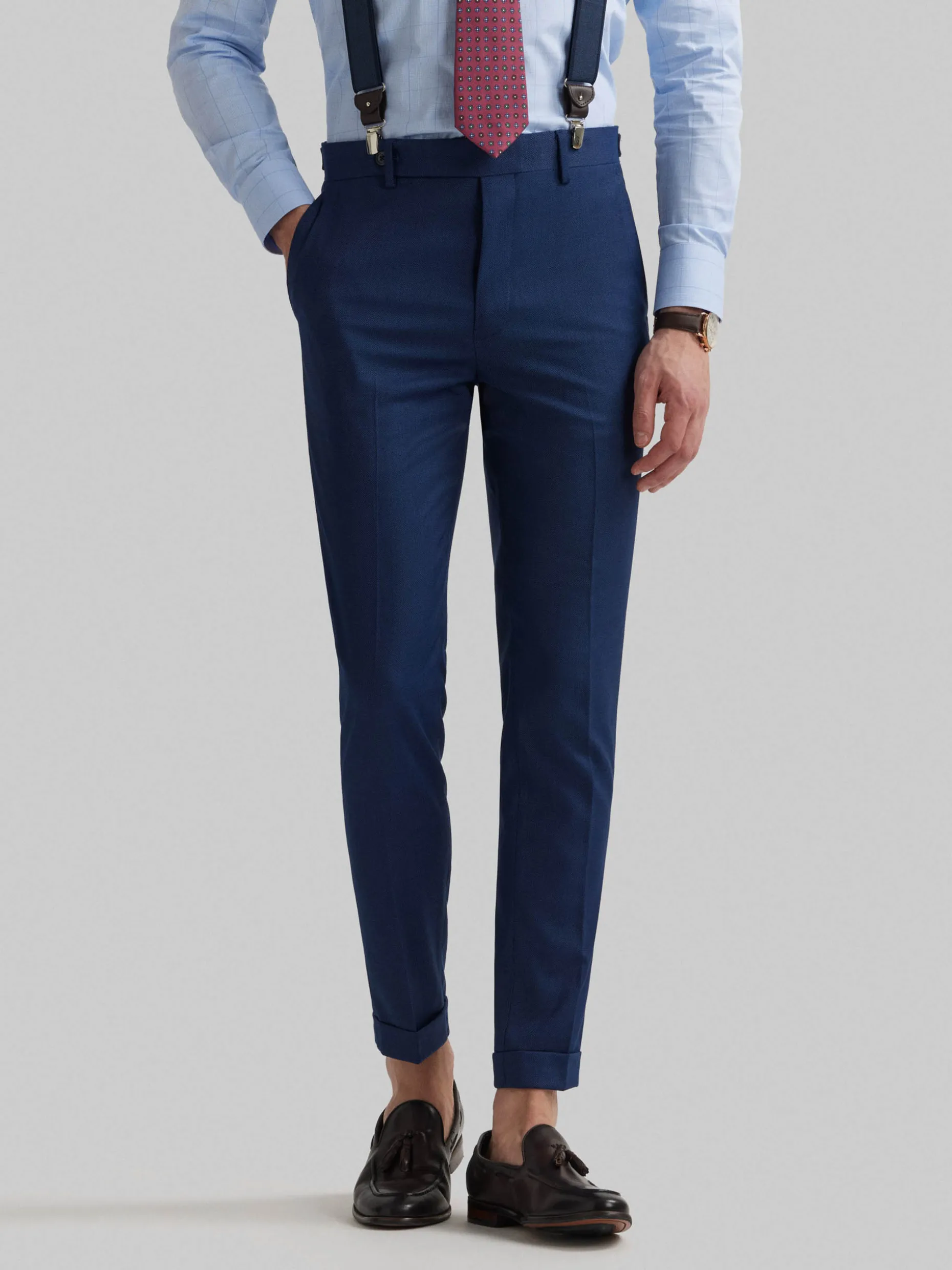 PANTALON NAPOLI MICROBIRD AZUL