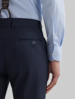 PANTALON TWILL CRUZADO AZUL MARINO