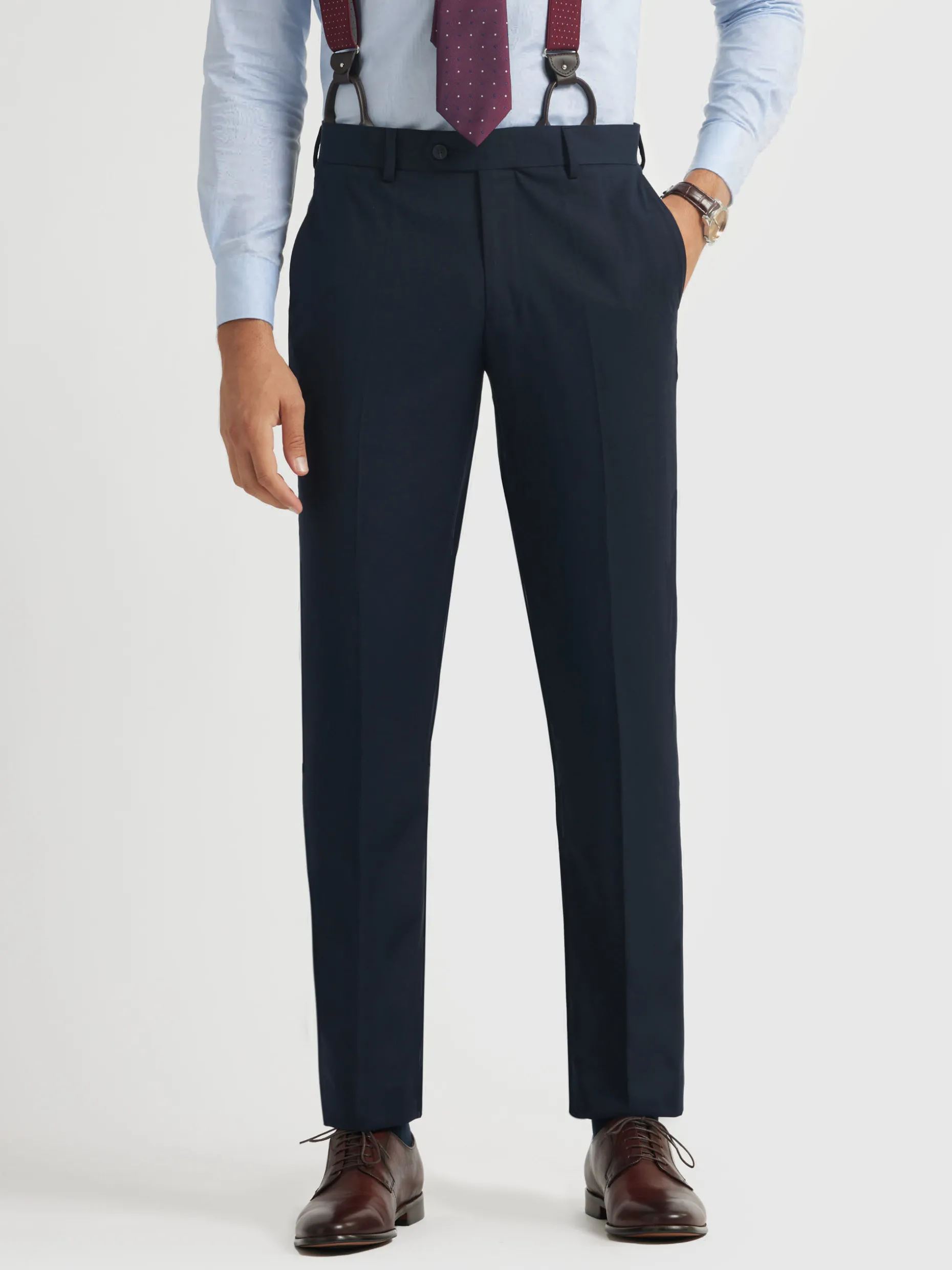 PANTALON TWILL CRUZADO AZUL MARINO