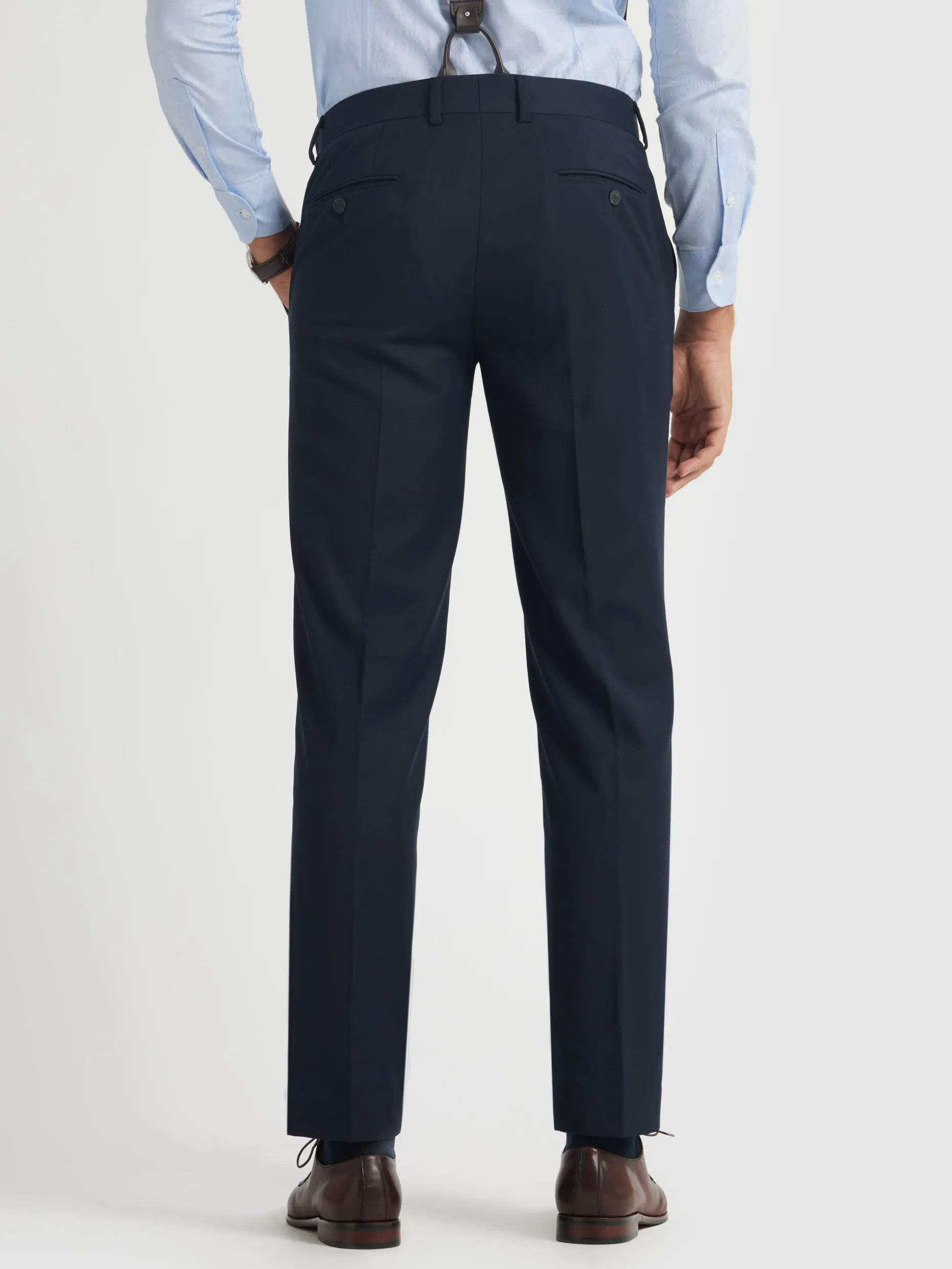 PANTALON TWILL CRUZADO AZUL MARINO