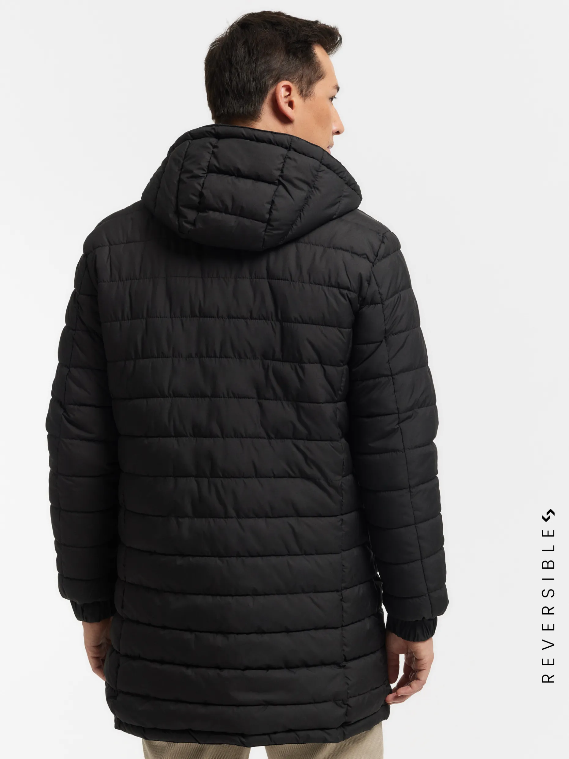 PARKA RATCHED REVERSIBLE AZUL MARINO | MARRÓN