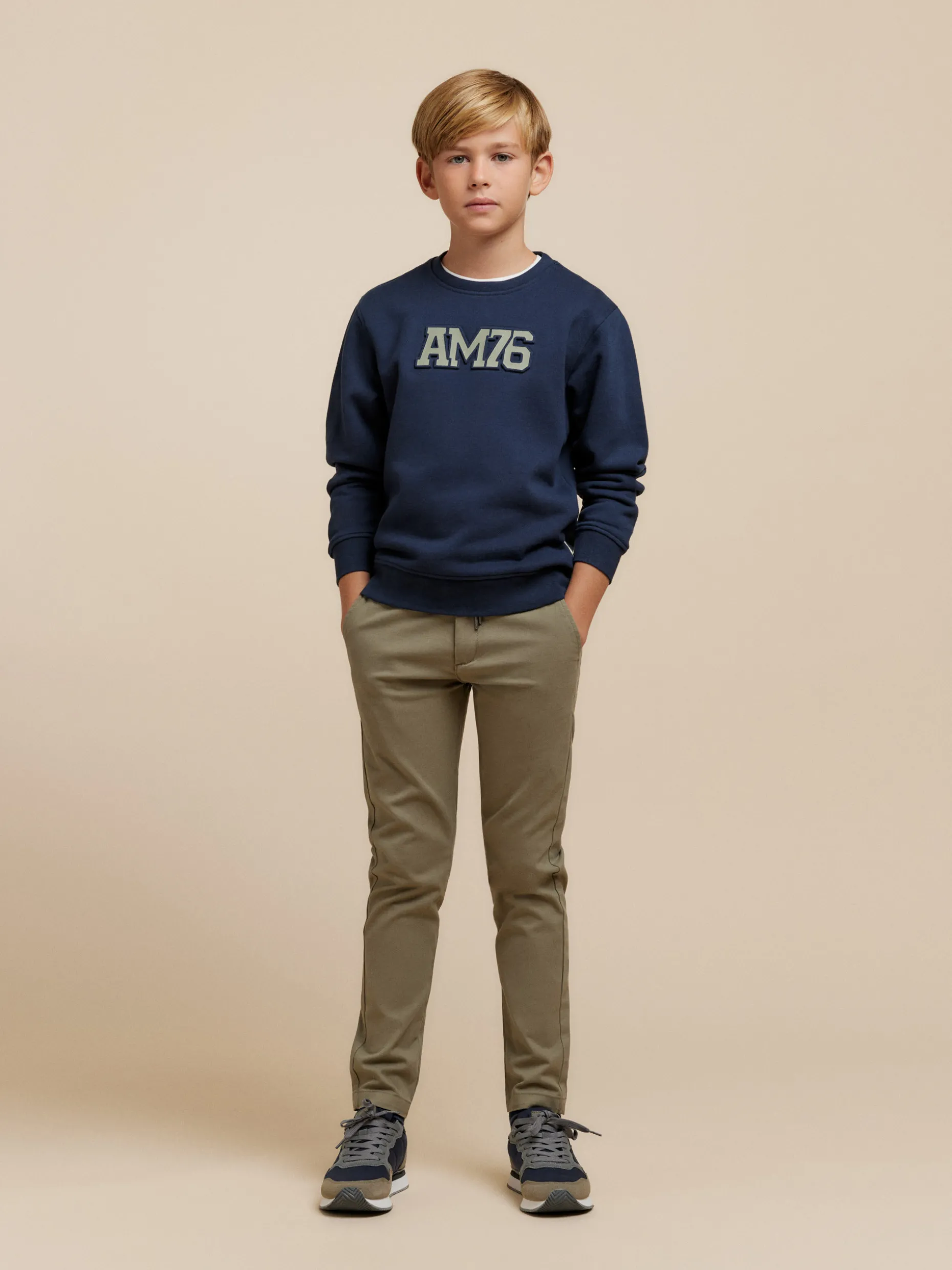 SUDADERA OFFICIAL KIDS AZUL MARINO